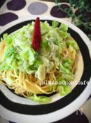 簡単！節約！かさましキャベツとシラスのペペロンチーノ風