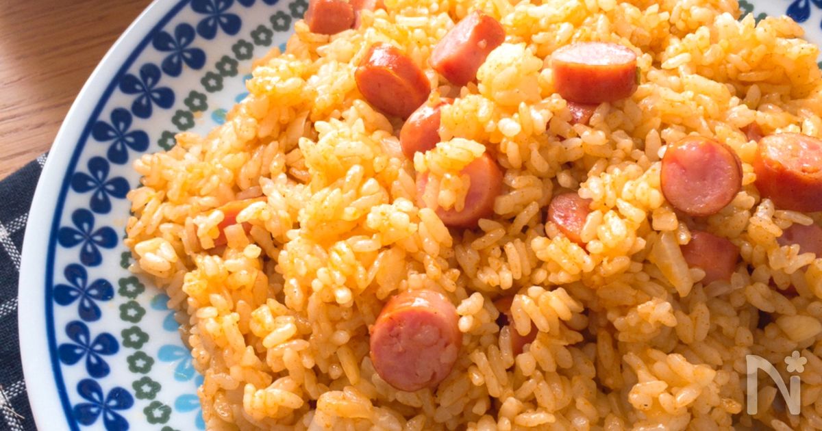 5分かからず美味しい♡パラパラガーリックカレー炒飯