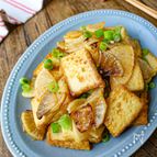 食材2つ！【厚揚げと焼き大根の甘辛生姜炒め】箸が止まらん♡