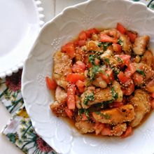 揚げずにヘルシー！＊鶏肉のしそトマトさっぱり漬け＊