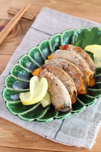 かぼちゃの豚巻きうま塩レモンソテー
