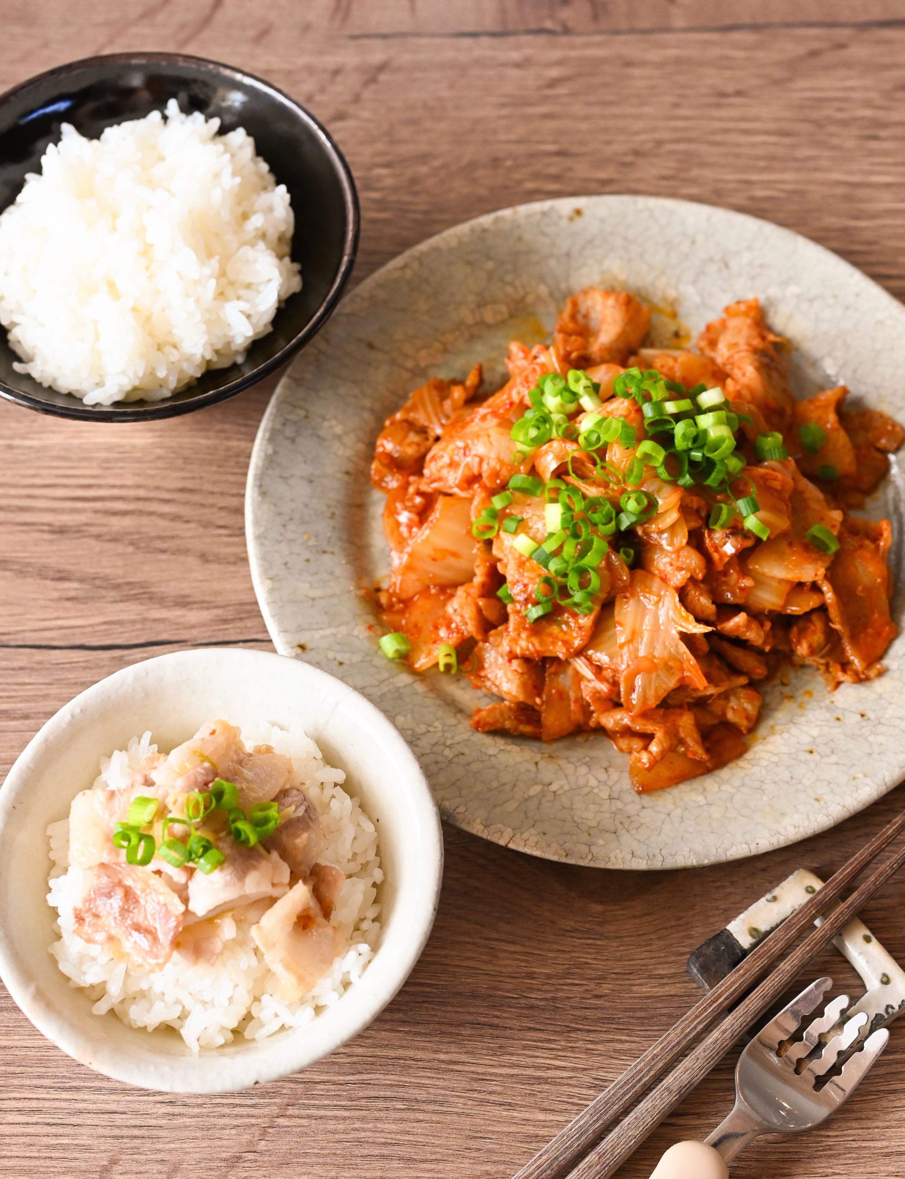 とりわけ幼児食】豚キムチが食べたくなった時の取分けごはん