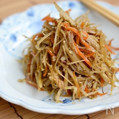 減塩きんぴらごぼう【作り置き】