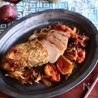 まいたけといちじくと豚肉のオーブン焼き