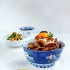 黒酢でスッキリ豚バラ肉☆おろし豚キムチ丼！