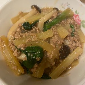 おかか昆布🍙の作ってみた!投稿(【そぼろ大根とほうれん草のとろみ煮】ほっこりおかず♡)