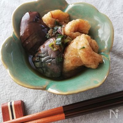 スピード料理☆分量同じで簡単!なすと油揚げの焼き浸し