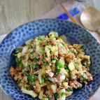 ご飯が進みすぎて困る！　餃子味のそぼろ