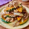 ごはんがすすむ♩かぼちゃと豚肉の甘酢炒め
