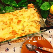 ヘルシーホワイトソースで♪かぼちゃのほくほく味噌マヨグラタン