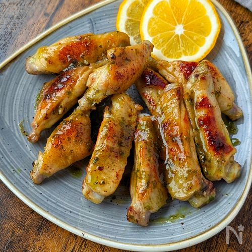 【手羽中スティックの和風バジル焼き】お弁当やおつまみにも♡