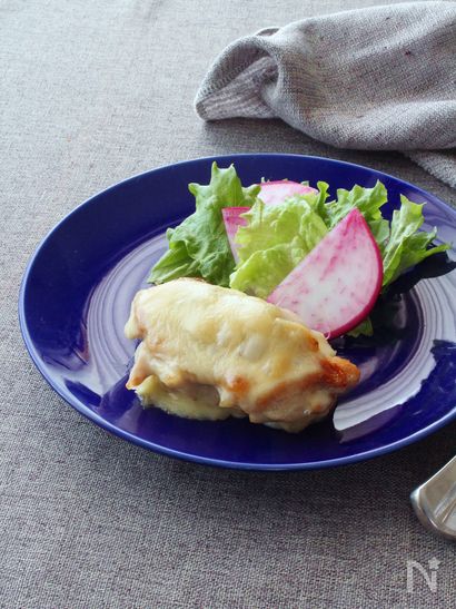 チキンソテーの白味噌わさびチーズ