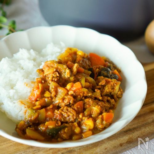 うまみ爆発!!【無水キーマカレー】