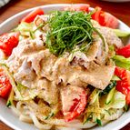 【ごまだれ冷しゃぶサラダうどん】暑い日に嬉しい10分ごはん♩