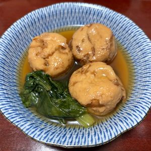 りんごの作ってみた!投稿(がんもどきと小松菜のとろみ煮)
