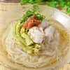 【翡翠茄子と水晶鶏のぶっかけそうめん】白だし香るさっぱり素麺の工程5