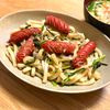 Nao★彡の作ってみた!投稿(【簡単！】赤ウインナーとニラの焼きうどん)