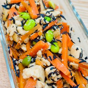 mappyの作ってみた!投稿(【ひじきとお豆の炒り豆腐】栄養たっぷり◎ほっこり和のおかず♪)
