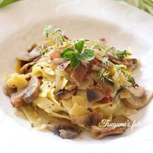 イタリア発!冷蔵庫にあるもので作るキノコのクリームパスタ