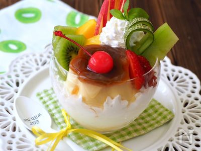 ミニパフェ〜プリンアラモード | レシピサイトNadia