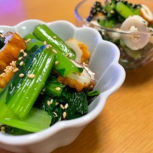 rieの作ってみた!投稿(【ちくわと小松菜の中華和え】パパッと完成！あと１品に♪)