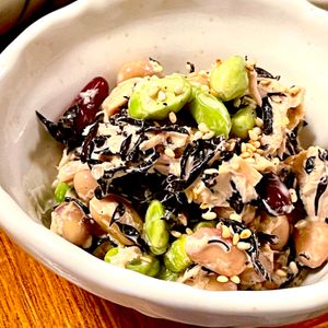 michuの作ってみた!投稿(【ひじきとお豆の胡麻マヨサラダ】ホクッとお豆にごま風味♬︎)