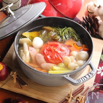 和と洋を味わうヘルシー鍋！和風ミネストローネ
