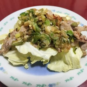 テフロンの使い✋🤟🙌👉の作ってみた!投稿(行列の定食屋さんの🍚とろとろ豚バラねぎ塩レモン炒め定食🤩)
