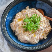 栄養たっぷり♪ツナと豆乳のオートミールリゾット