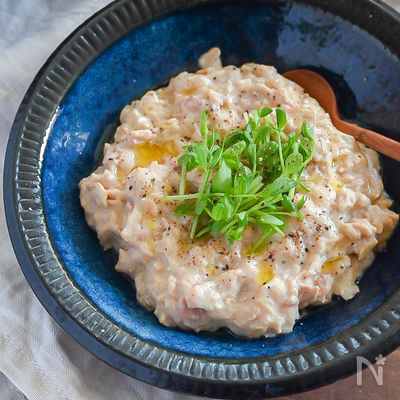 栄養たっぷり♪ツナと豆乳のオートミールリゾット