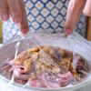 【レンジだけ】豚バラと厚揚げのみぞれ蒸しの工程5
