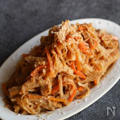 『切り干し大根の胡麻煮』水で戻さず10分で完成!作り置きも