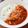 『新玉ねぎたっぷり☆ポークハヤシライス』ルウなし煮込み5分!