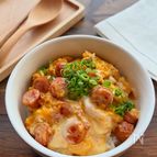 【とろたまウインナー丼】包丁不要！