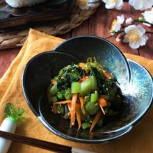 『うま味調味料で♡』野沢菜とめかぶのお漬物