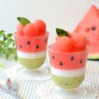 見た目もそのまま、すいか寒天ゼリー