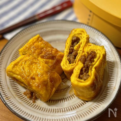ごはんが進む!そぼろ入り照り焼き卵焼き