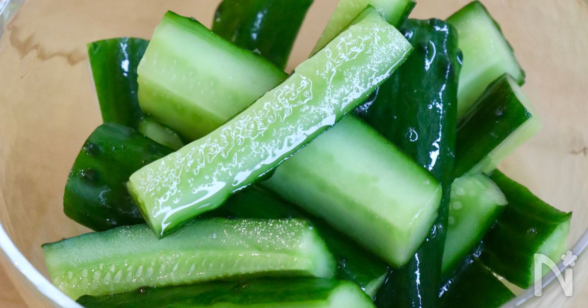 お弁当にも！子供も大好き胡瓜の白出汁漬け