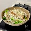 豚こま肉と小松菜のにんにく醤油炒めの工程4