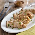 肉巻きエリンギの粒マスタードソテー。お弁当や作り置きにも！