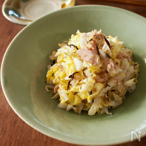 【白菜とツナのポン酢あえ】火を使わず10分＊さっぱり副菜