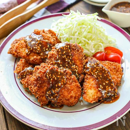 【味噌だれ♡ひとくちチキンカツ】しっとりさくさく♡