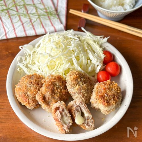 全部フライパンで完結「豚こまチーズカツ」