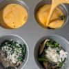 朝食の作りおきに【ほうれん草としいたけのフリッタータ】の工程3