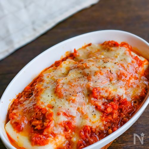 ヘルシー豆腐ミートグラタン