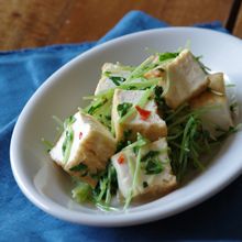 レンジで!厚揚げと豆苗のスイチリマヨあえ