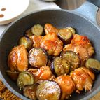 ワンパン15分！【鶏肉となすの照り焼き】とろとろなすが美味♩