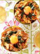 子どもも大好き♪豚キムチ丼