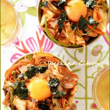 子どもも大好き♪豚キムチ丼