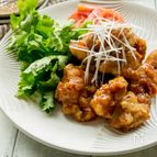 【油を全く使わない】唐あげずのネギ甘酢あんかけ
